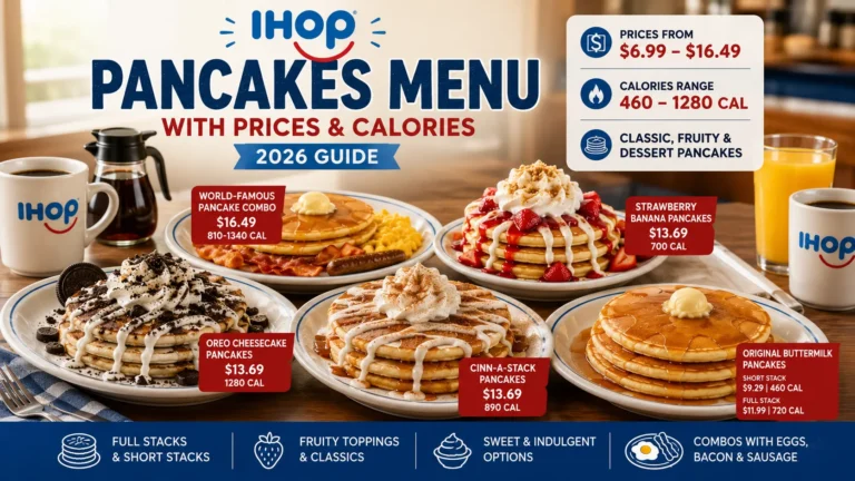 IHOP Pancakes menu