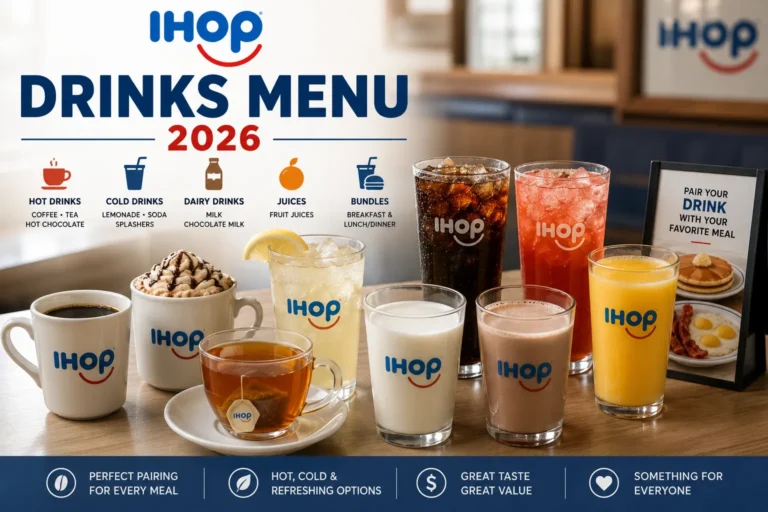 IHOP drinks menu promotion