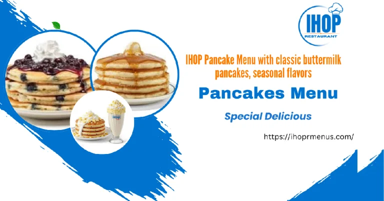 “Delicious pancakes menu featuring fresh, fluffy breakfast pancakes with toppings.”