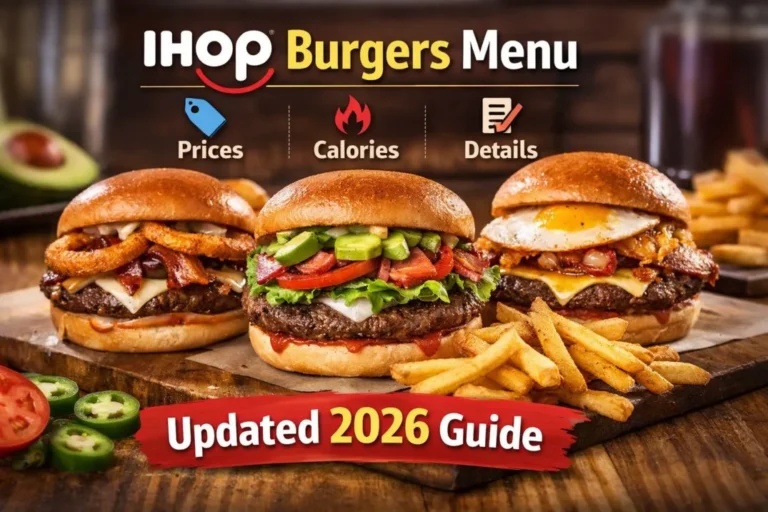 IHOP Burgers Menu