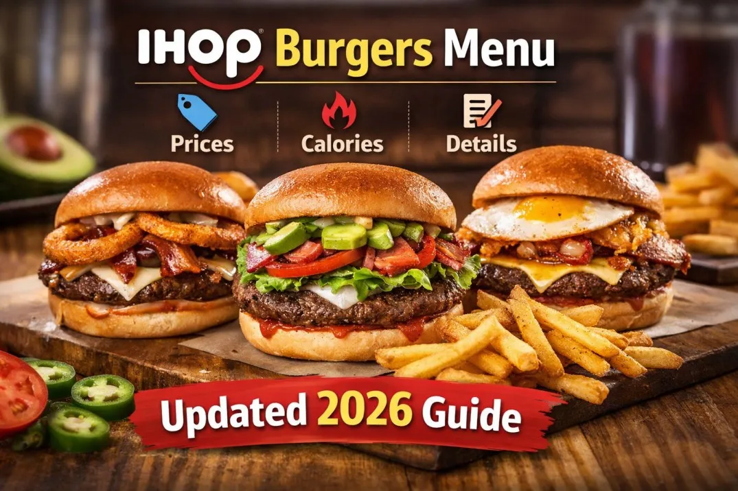 IHOP Burgers Menu