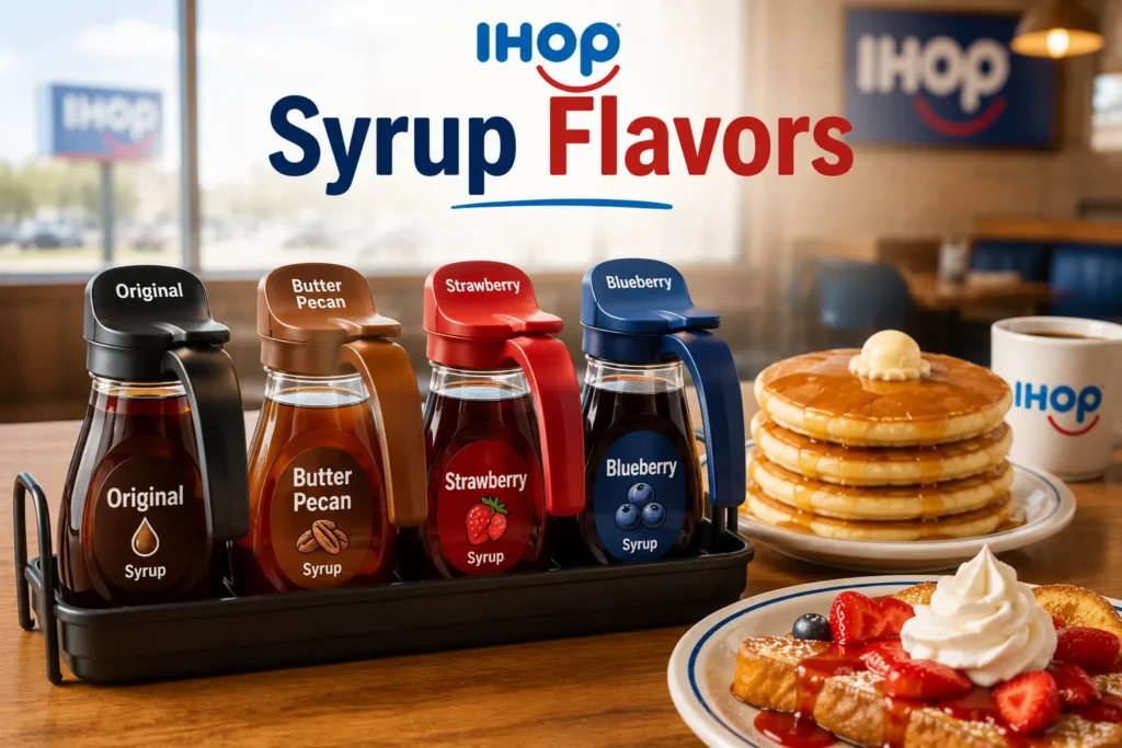 Syrup flavors at IHOP